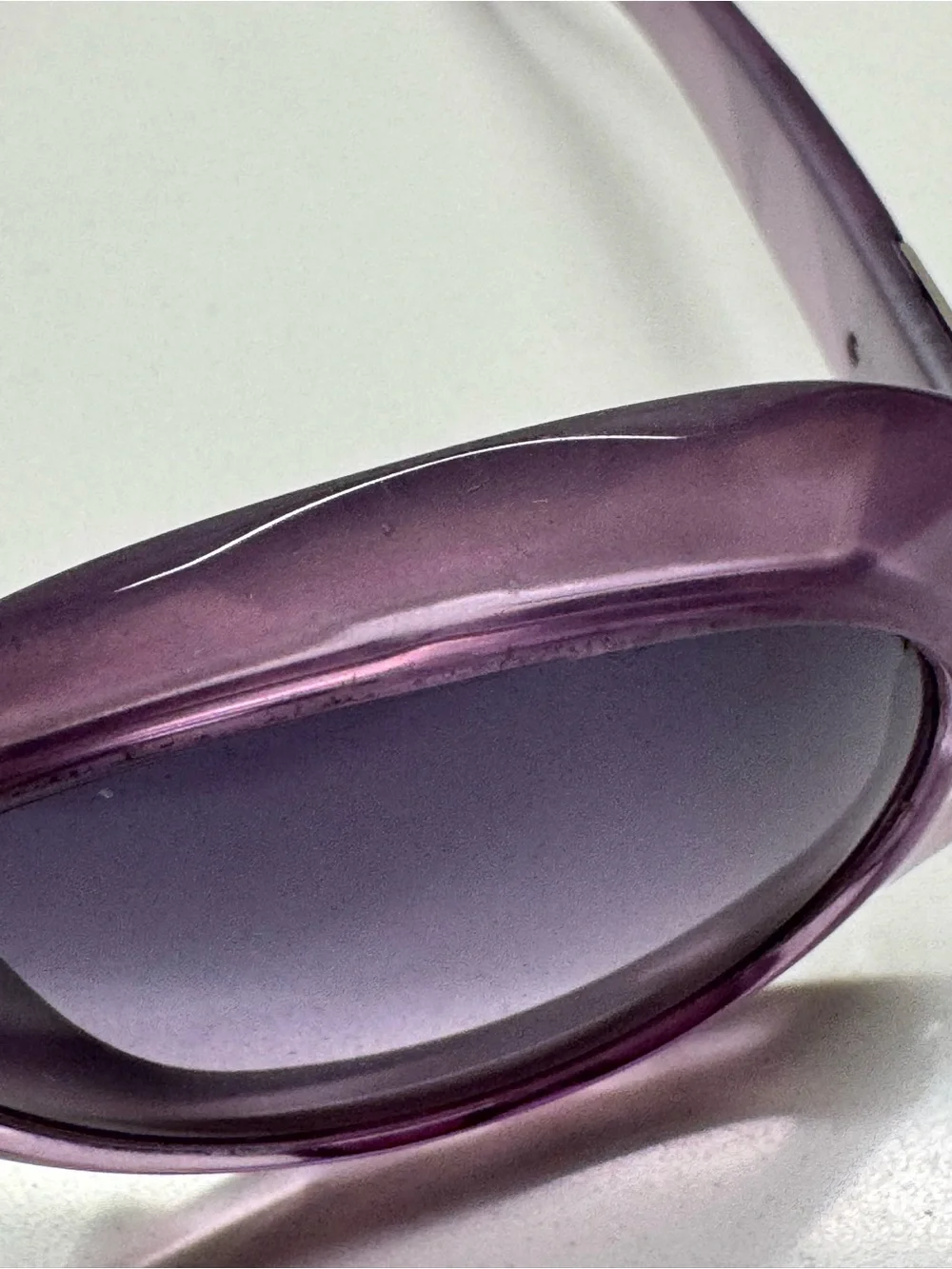 Vintage Fendi Oversized Round Sunglasses - Translucent Purple w/ Crystal Zucca L